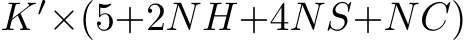 K′×(5+2NH+4NS+NC)