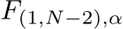  F(1,N−2),α