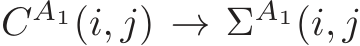  CA1(i, j) → ΣA1(i, j