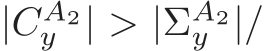  |CA2y | > |ΣA2y |/