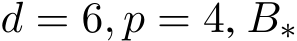 d = 6, p = 4, B∗