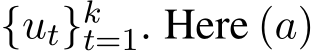  {ut}kt=1. Here (a)