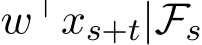  w⊤xs+t|Fs