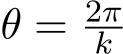  θ = 2πk 