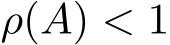  ρ(A) < 1