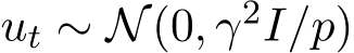  ut ∼ N(0, γ2I/p)