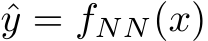  ˆy = fNN(x)