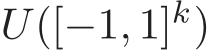  U([−1, 1]k)