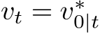  vt = v∗0|t