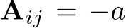  Aij = −a