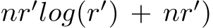 nr′log(r′) + nr′)