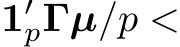  1′pΓµ/p <