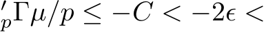 ′pΓµ/p ≤ −C < −2ǫ <