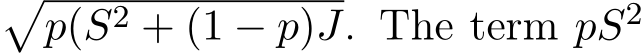 �p(S2 + (1 − p)J. The term pS2 