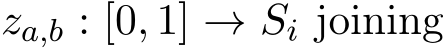  za,b : [0, 1] → Si joining