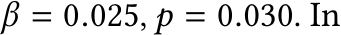  β = 0.025, p = 0.030. In