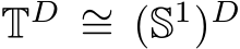 TD ∼= (S1)D