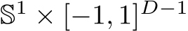  S1 × [−1, 1]D−1 