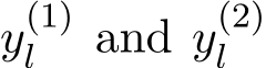 y(1)l and y(2)l