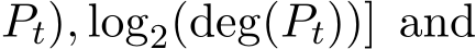 Pt), log2(deg(Pt))] and