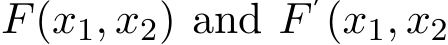  F(x1, x2) and F′(x1, x2