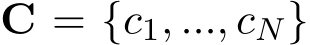  C = {c1, ..., cN}