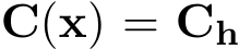  C(x) = Ch