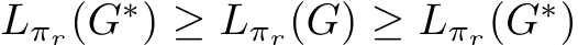  Lπr(G∗) ≥ Lπr(G) ≥ Lπr(G∗)