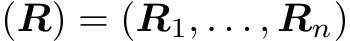  (R) = (R1, . . . , Rn)