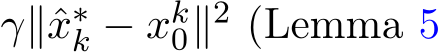  γ∥ˆx∗k − xk0∥2 (Lemma 5