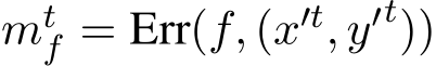 mtf = Err(f, (x′t, y′t))