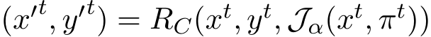  (x′t, y′t) = RC(xt, yt, Jα(xt, πt))