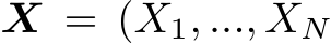  X = (X1, ..., XN