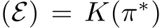 (E) = K(π∗)