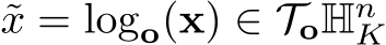  ˜x = logo(x) ∈ ToHnK 