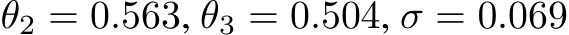 θ2 = 0.563, θ3 = 0.504, σ = 0.069