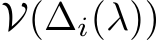  V(�∆i(λ))