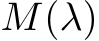  M(λ)