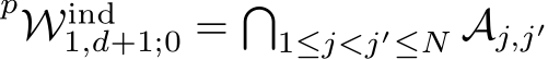 pWind1,d+1;0 = �1≤j<j′≤N Aj,j′
