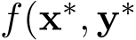  f(x∗, y∗
