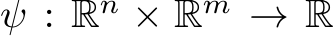  ψ : Rn × Rm → R