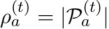 ρ(t)a = |P(t)a |