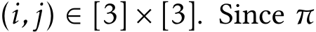 (i,j) ∈ [3] × [3]. Since π