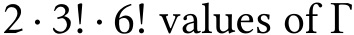  2 · 3! · 6! values of Γ