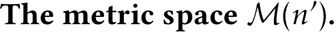 The metric space M(n′).