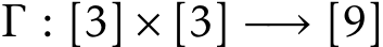  Γ : [3] × [3] −→ [9]