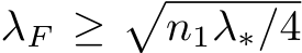  λF ≥�n1λ∗/4