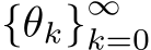 {θk}∞k=0