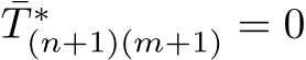 ¯T ∗(n+1)(m+1) = 0