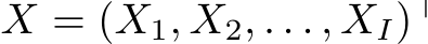  X = (X1, X2, . . . , XI)⊤
